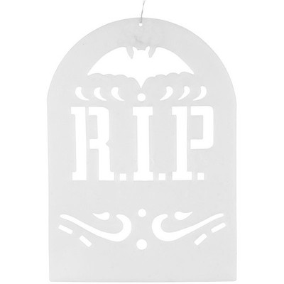 infactory Glow-in-the-dark Halloween-Fensterdeko Grabstein, 26 x 19 cm