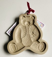 Keksform braun Tasche Cookie Art Teddyb&auml;r von Hill Design 1984 Steinzeug neu mit Etikett