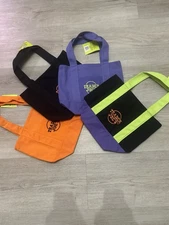 Trader Joe's Mini Halloween Canvas Tote Bag Set of 4 Limited Edition Reusable