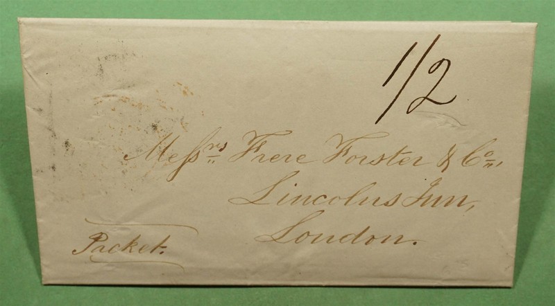 DR WHO 1847 JAMAICA STAMPLESS F/L MORANT BAY TO ENGLAND w26869