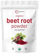 Organic Beet Root Powder, 4 Pounds | Cold Pressed, Water Soluble, High Concen...