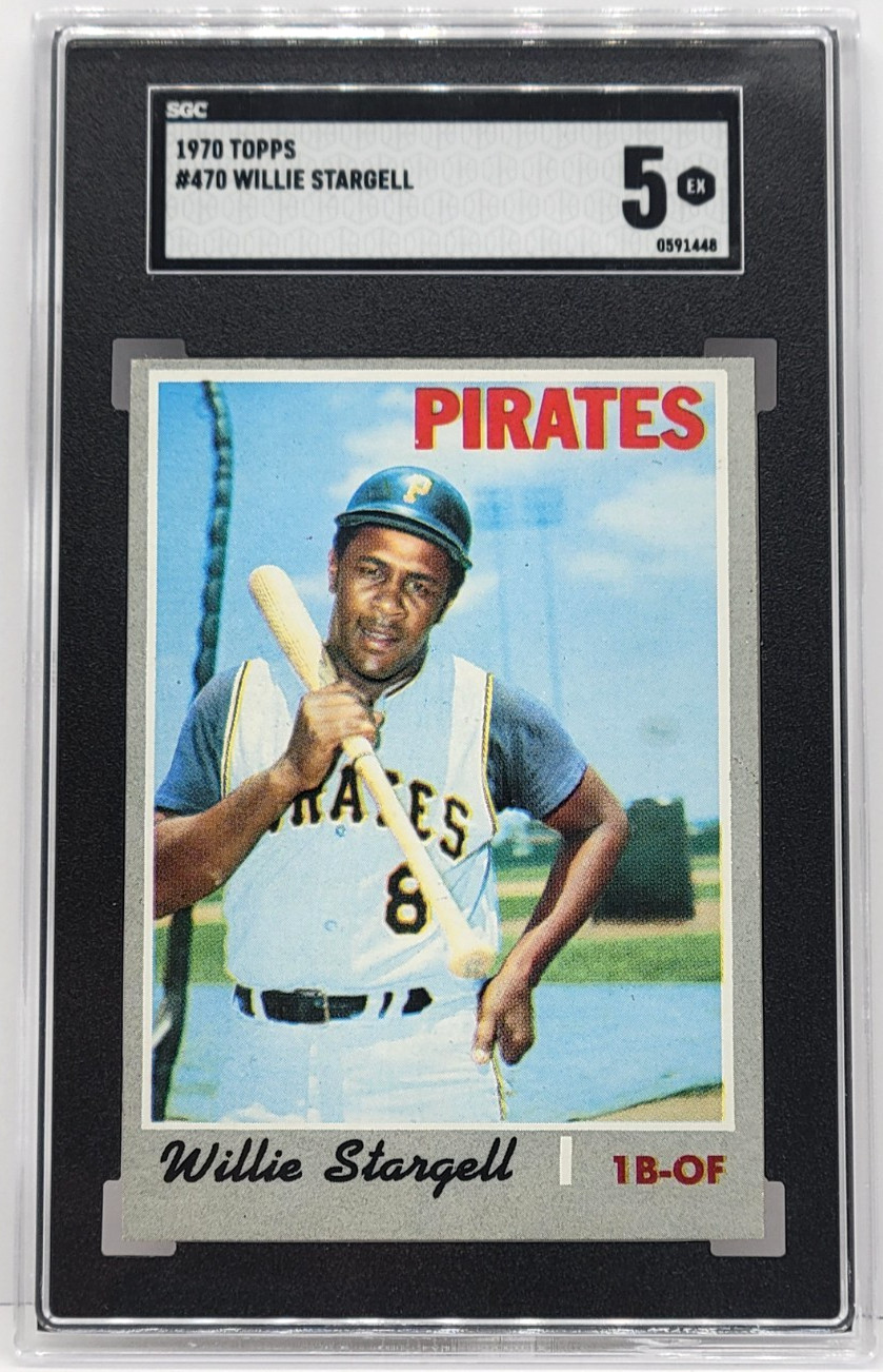 1970 Topps #470 Willie Stargell Card - Graded SGC 5 EX, Pittsburgh Pirates