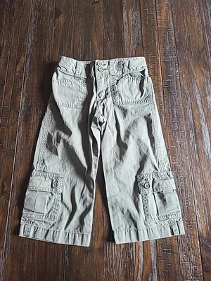 Vintage Cherokee Chino Utility Capri Pants Adj Waist Army Green Girls Sz XS 4/5 - Image 1 of 4