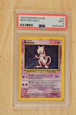 Pokémon 1999 Base Set Mewtwo 10/102 Holo Rare PSA 9 Graded Card on eBay