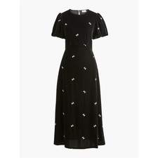 J.Crew Velvet puff-sleeve midi dress 12