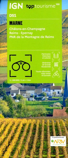 Marne ChâLons Reims | FranzöSisch | (Land-)Karte | Ign Top 100 DéPartemental-image
