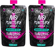 Muc-Off No Puncture Hassle Tubeless Sealant, 1 Liter - 140ml Pack of 2 