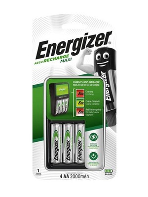 Energizer Recharge Maxi Ladegerät AA/AAA inkl. 4x AA 2000mAh Akkus