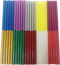 100 x 7 mm Hot Glue Sticks Multicoloured Glue for Hot Glue Gun Pack of 50 0.17 per stick
