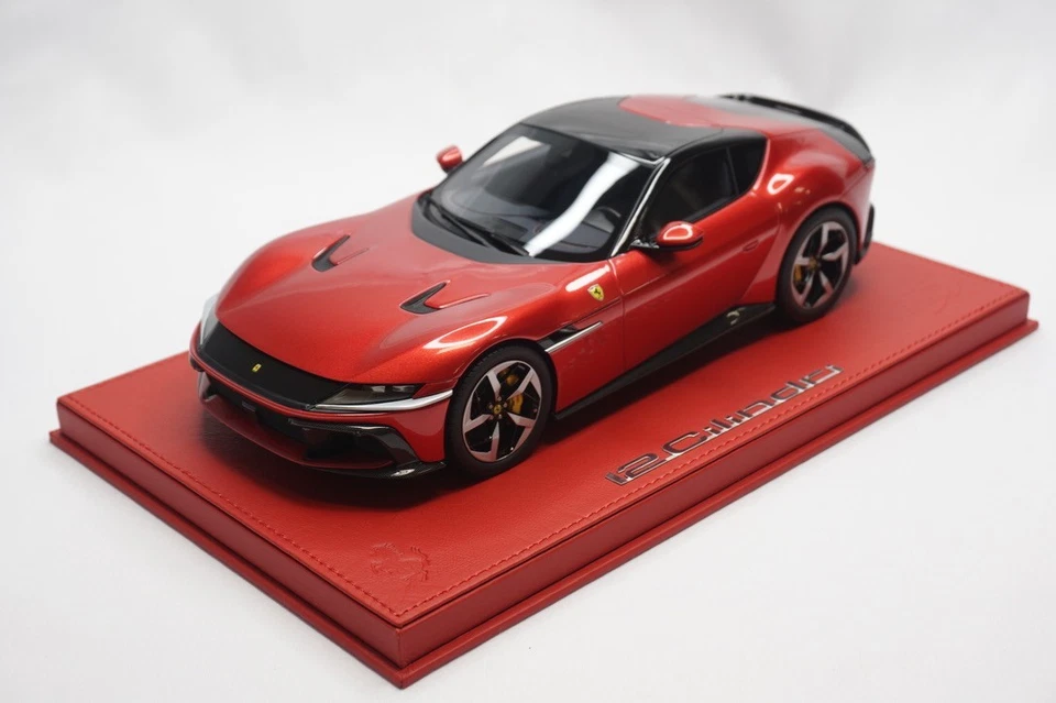 1/18 BBR FERRARI 12CILINDRI COUPE ROSSO IMOLA DELUXE RED LEATHER LE 3 PC MR - Image 4 of 4