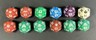 12 x Magic The Gathering Spindown dice from 2010s