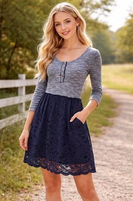 Anthropologie Likas Marya Henley Lace Dress Elena Gilbert Goth Dark Fairy Sz S