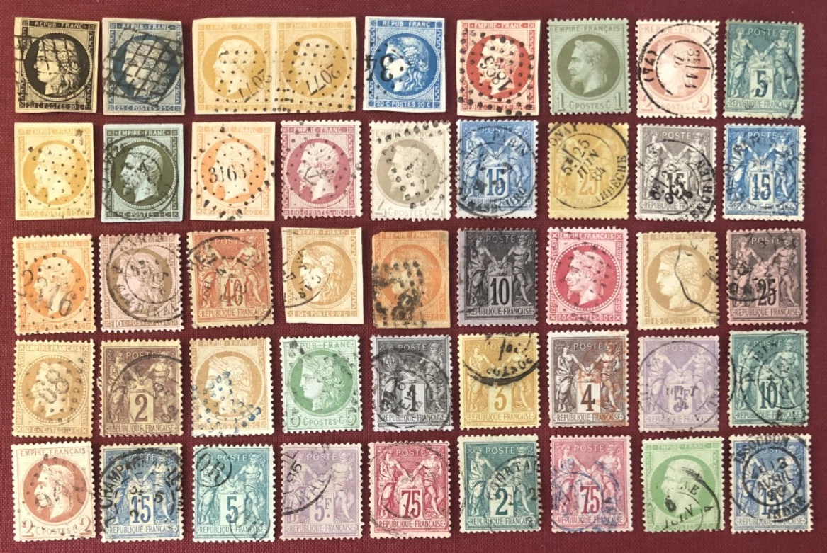 LOT DE 18 timbres Poste aérienne, timbres oblitérés lot 1 EUR 1,30 - FR
