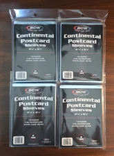 400 BCW Archival Postcard Sleeves CONTINENTAL Size 4 3/8" X 6 1/4" 82 Mil Thick