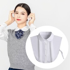 White False Collar Accessory Unique Trendy Decoration for Apparel Shirts Outfits