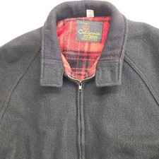 VTG California Imperial Wool Jacket Mens L Red Plaid Flannel Lined USA Made
