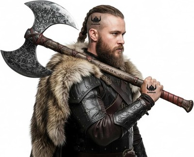 42  Large two-handed berserker axe   Large Nordic axe in Scandinavian style USA