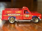 Vintage 1974 Hot Wheels Emergency Rescue Unit / First Aid Fire Truck Diecast