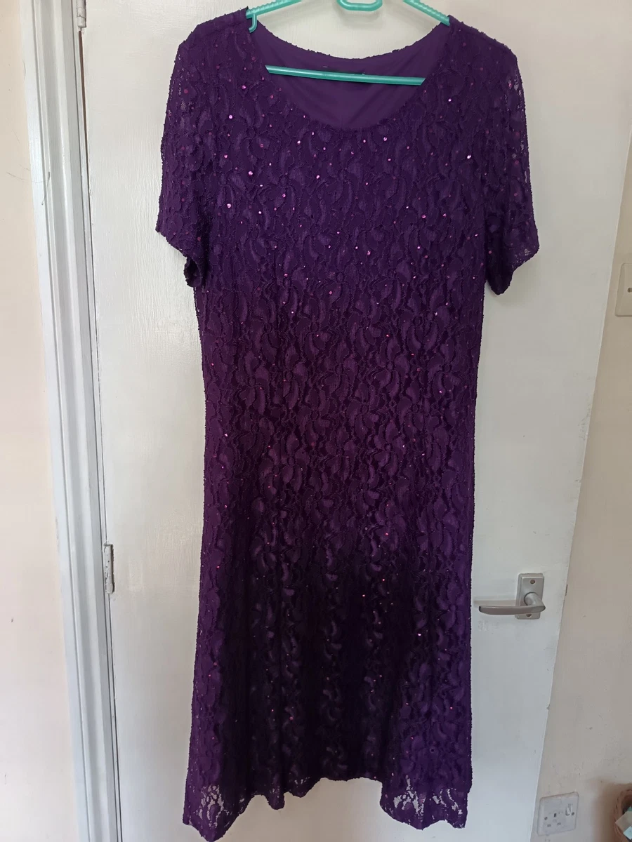 Jupe Vintage Violette Pois Blancs