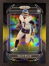 2022 Panini Chronicles #PB-7 Malik Willis Prizm Black Gold Rookie #/10