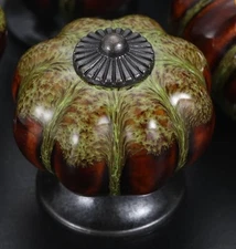 1 ANTIQUE GREEN GLASS Cabinet Drawer Knobs Depression coke bottle brass Hardware