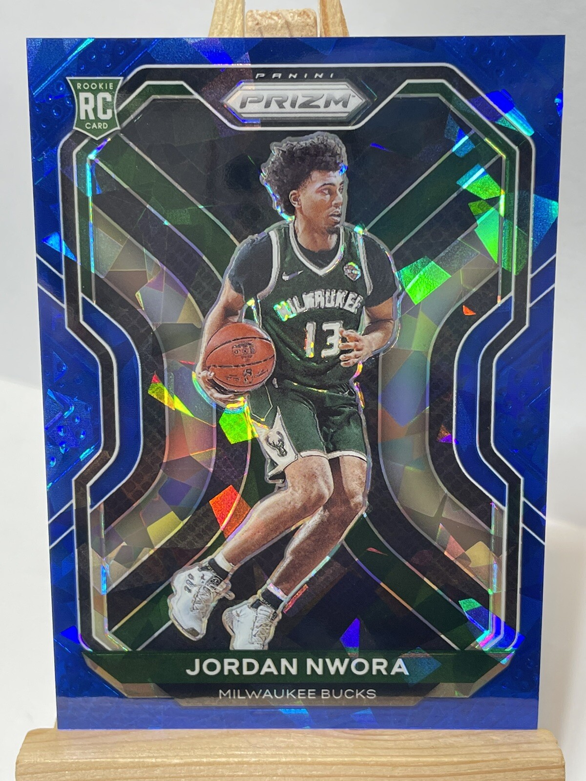 2020-21 Panini Prizm Jordan Nwora Blue Ice Prizm Rookie RC /125 Pacers #273