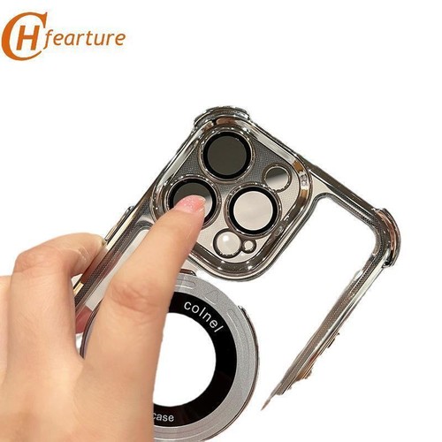 For iPhone 16 15 14 13 12 ProMax Magnetic Shockproof Phone Stand Ring Case Cover - 第 4/20 張圖片