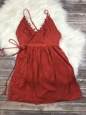 The Jet Set Diaries Leone Wrap Mini Dress Scarlette Small NWT