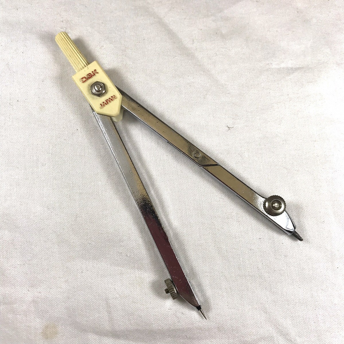 Vintage DSK Super Compass with Case Collectible Drafting Japan