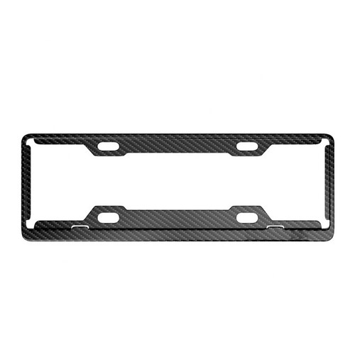 New Universal US Standard Size Carbon Fiber Texture Car License Plate Frame Cover Holder Accessories With Screw Kits I.104555189