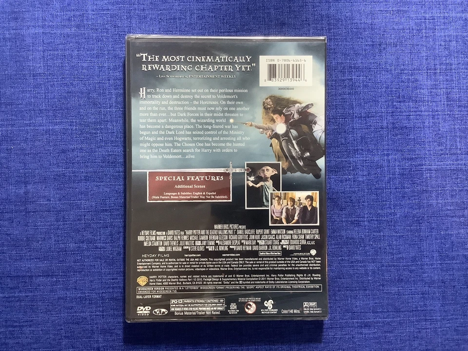 Harry Potter and The Deathly Hallows - Part 1 (Region 1 DVD, 2010)  New Sealed - Image 2 of 2