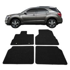 For 10-17 Chevy Equinox 4 Pc Custom Fit Black Front Rear Carpets Floor Mats For 10-17 Chevy Equinox 4 Pc Custom Fit Black Front Rear Carpets Floor Mats