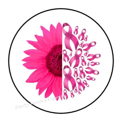 10cm Auto-Aufkleber Sticker Decal Pink Flower Pink Ribbon Breast Cancer R330