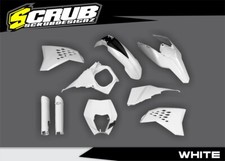 Kit plastiche KTM 2008-2011 EXC XC-W + protezioni forcella + mascherina faro ...