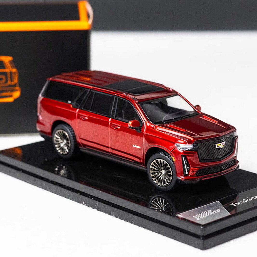 Car Model Toy Gift SHADOW PRO 1/64 Scale Cadillac Escalade ESV Red