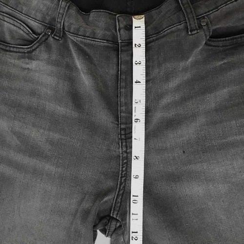 Women's Jennifer Lopez Jeans Skinny Ankle Fringe Snakeskin Sides Black Size 16 - Picture 3 of 16