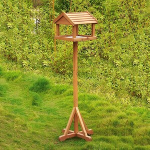 Wooden Deluxe Bird Table Feeding Feeder Free Standing Bird Feeding