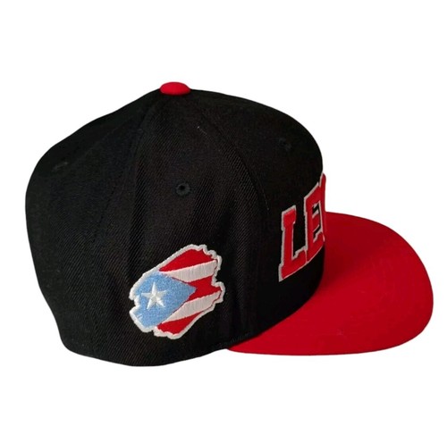 Leones Kbethos Puerto Rico YSPR Hat Flag Baseball Cap Black Red Snapback New - Picture 4 of 6