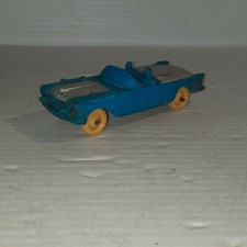 Vintage Auburn Rubber Toy Blue 1958 Cadillac Convertible Made in USA