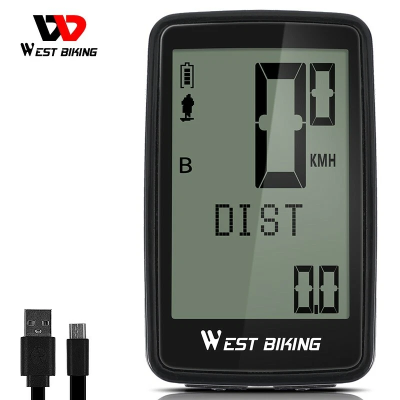 Waterproof Wireless Bicycle Computer Speedo Odometer USB Rechargeable Cycling - Image 4 of 4