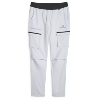 Puma 2XL Men's Cargo Pants Light Grey Black  Above the Clouds Active Joggers New