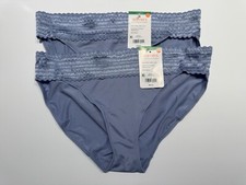 NWT 2 Warners No Pinching No Problems Microfiber Lace Bikini Panties 05509 L 7