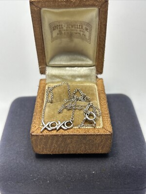 Authentic Tiffany Co Paloma Picasso Sterling Silver XOXO Graffiti  Necklace