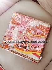 Sallys Boutique 18 Momme Twill Silk Wrap Scarf Horses Print Square Shawl 35" Red