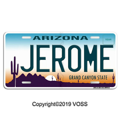 Arizona City Names Custom Aluminum Vanity Car License Plate ''Jerome''