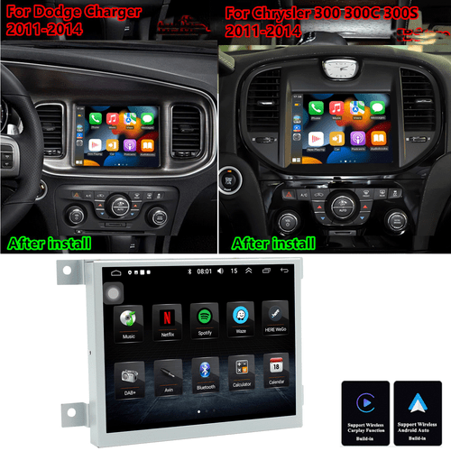 Radio estéreo 8,4" para Dodge Charger Chrysler 300 Carplay 11-14 GPS NAVEGACIÓN FM 4+32 GB - Imagen 1 de 24