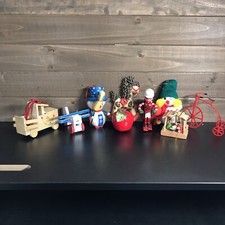 9 Vintage Christmas Ornament Lot