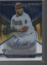 YASMANY TOMAS 2015 TOPPS STRATA BLUE AUTO ROOKIE CARD #SA-YT /99