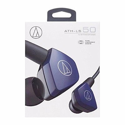 audio-technica ワイヤードイヤホン ATH-LS50 ネイビー audio-technica ATH-LS50 NV Navy Dynamic In-Ear Headphones NEW from