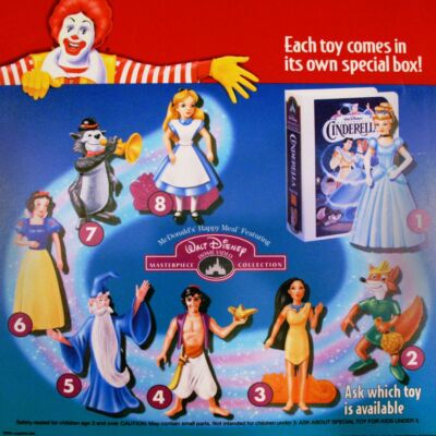 ウォルトディズニービデオコレクション９個セット　マクドナルド １９９５年 ウォルトディズニービデオコレクション9個セットマクドナルド